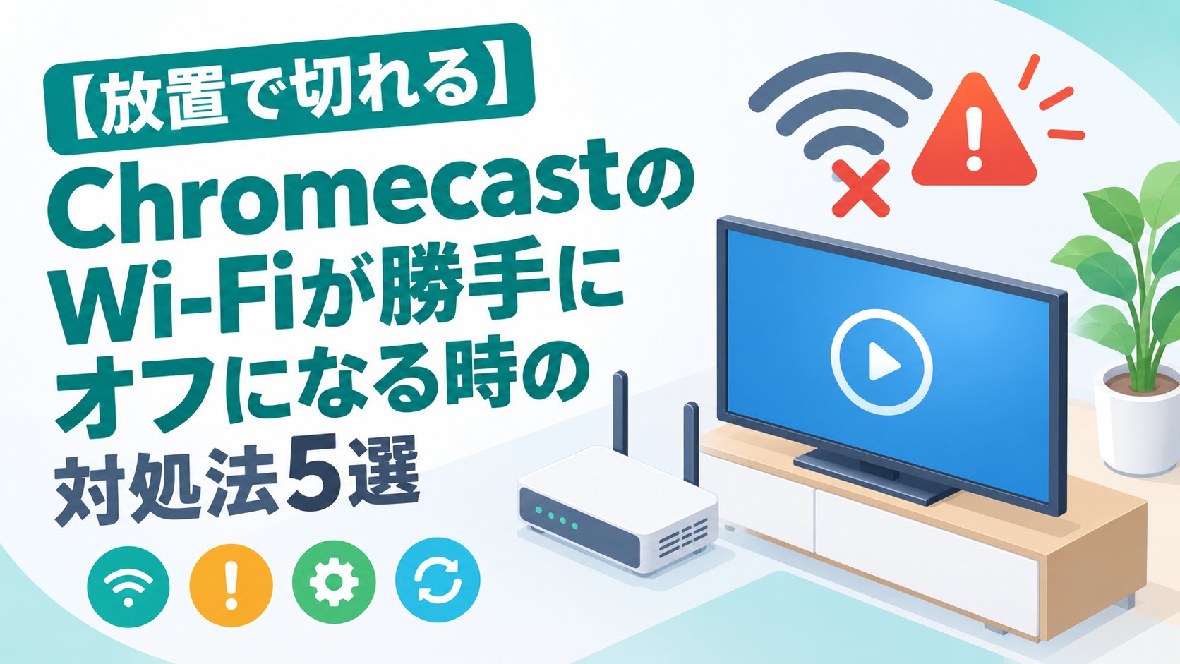 ChromecastのWi-Fiが勝手にオフになる時の対処法5選