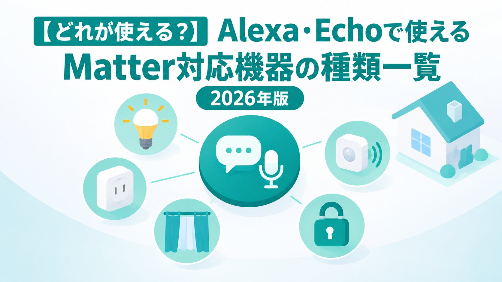 Alexa・Echoで使えるMatter対応機器の種類一覧2026年版