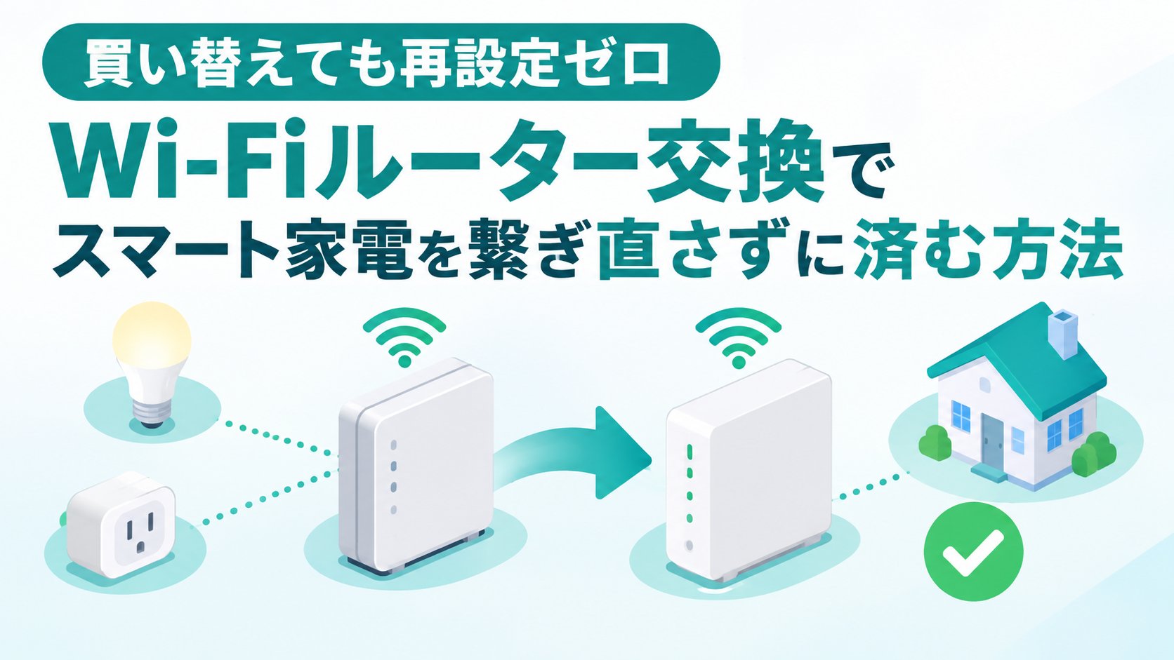 Wi-Fiルーター交換でスマート家電を繋ぎ直さずに済む方法